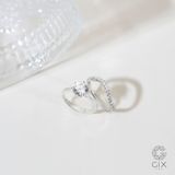  Nhẫn đính hôn bạc Crown Edge | Gix Jewelry 