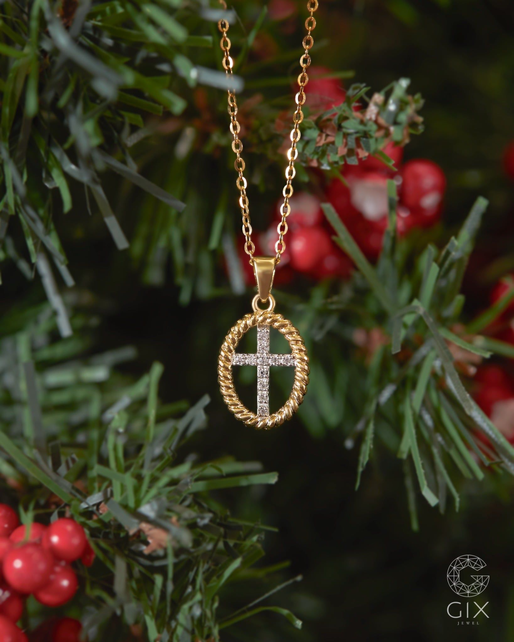  Dây chuyền thập giá vàng 18k & bạc đẹp cho nam nữ | Gixjewel 