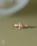  Nhẫn thánh giá nam nữ vàng hồng đính đá đẹp | Gix Jewel 