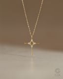  Vòng cổ mặt thánh giá nam nữ bạc 925 Gix Jewel xi vàng 18k đính đá CZ cao cấp TBBDC118 