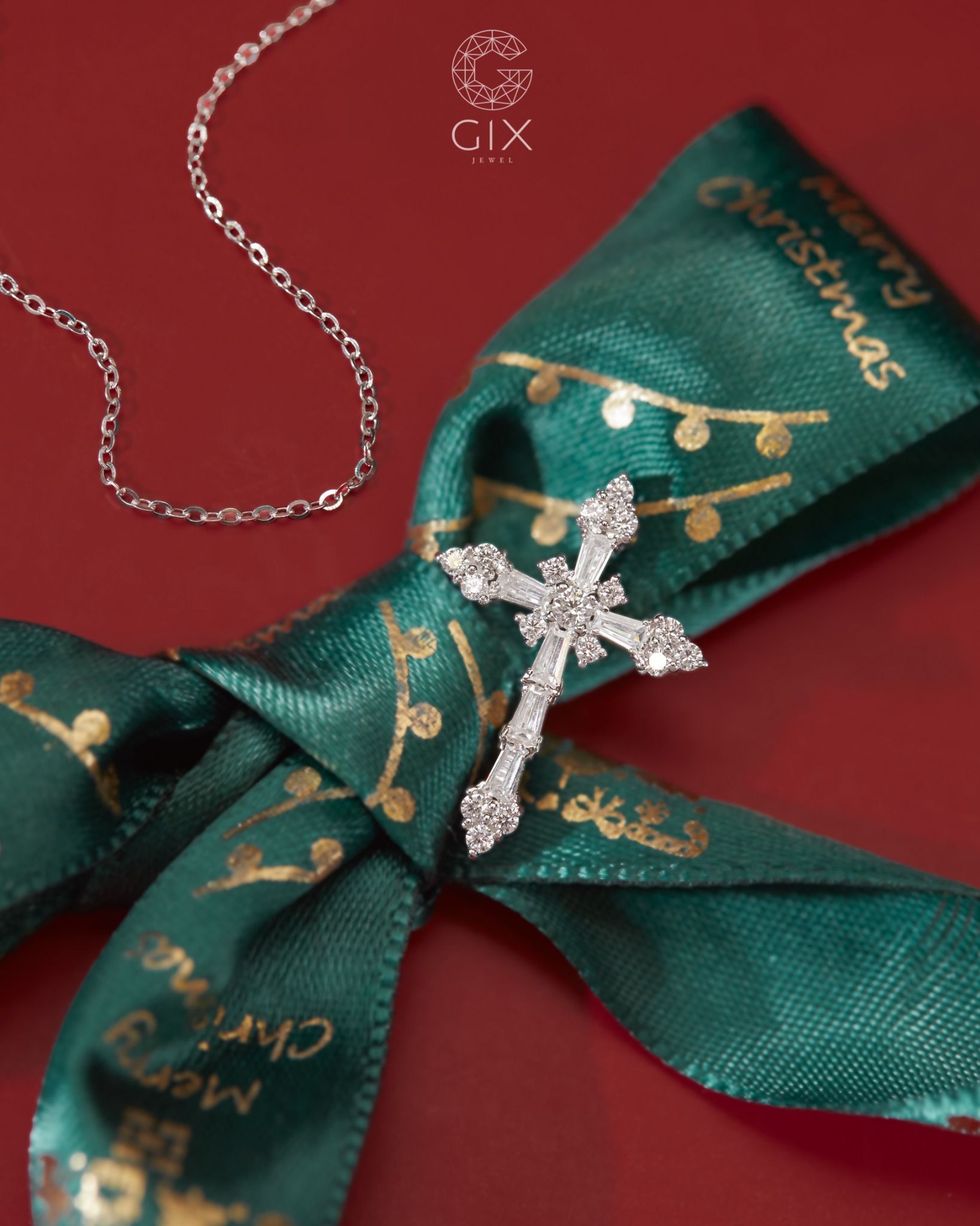  Vòng cổ thánh giá vàng 18k bạc s925 bản to đeo cá tính | Gixjewel 