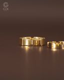  Nhẫn cưới vàng tây 18k khắc hoa văn đính đá cao cấp Gix - GCR25050069 