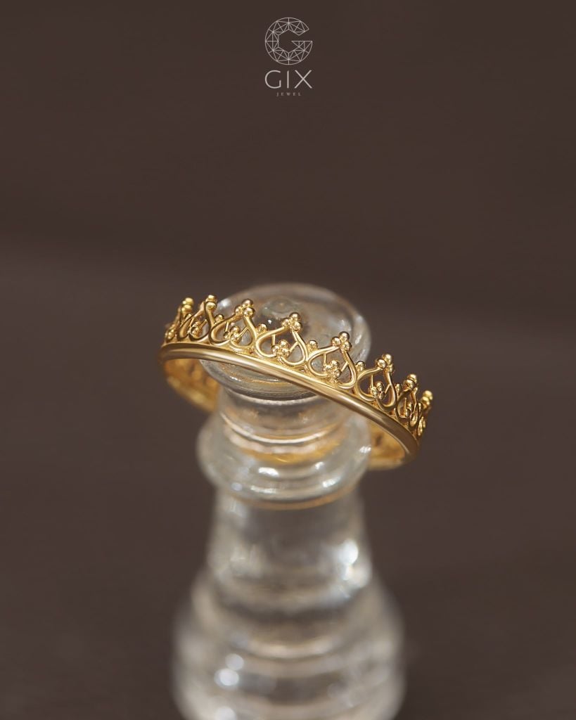  Nhẫn vương miện cho nữ vàng tây & bạc đẹp đính đá cao cấp | Gix Jewel 