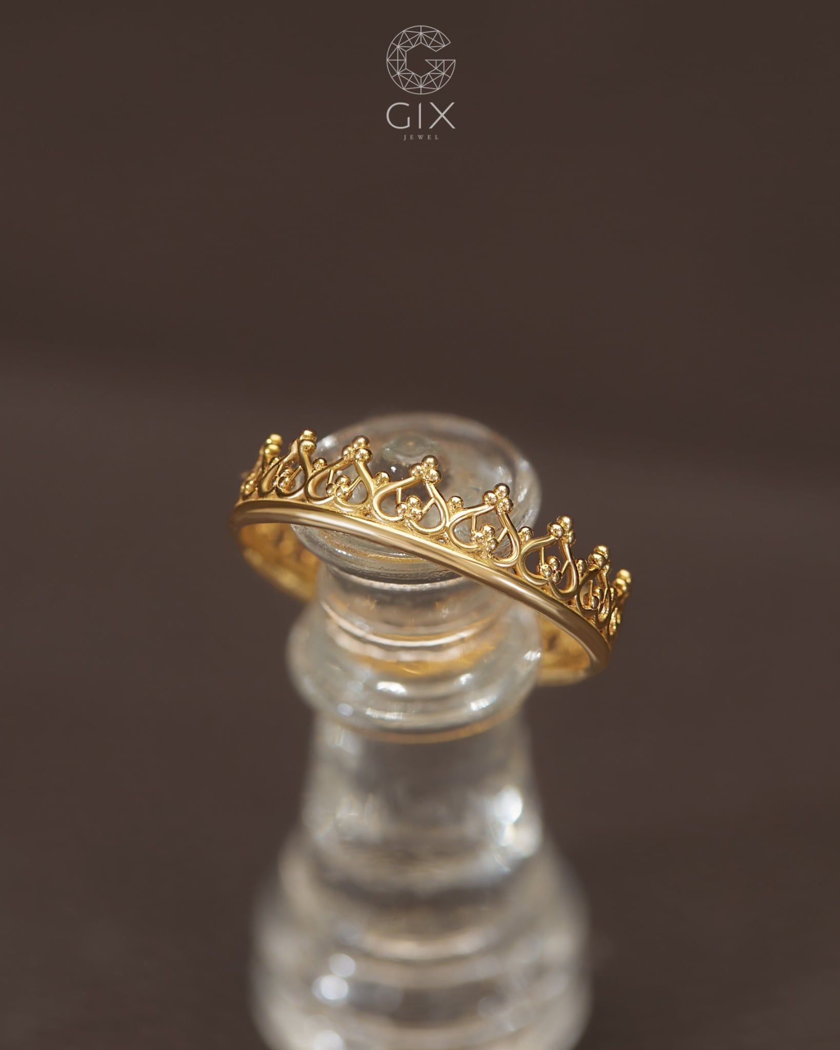  Nhẫn vương miện cho nữ vàng tây & bạc đẹp đính đá cao cấp | Gix Jewel 