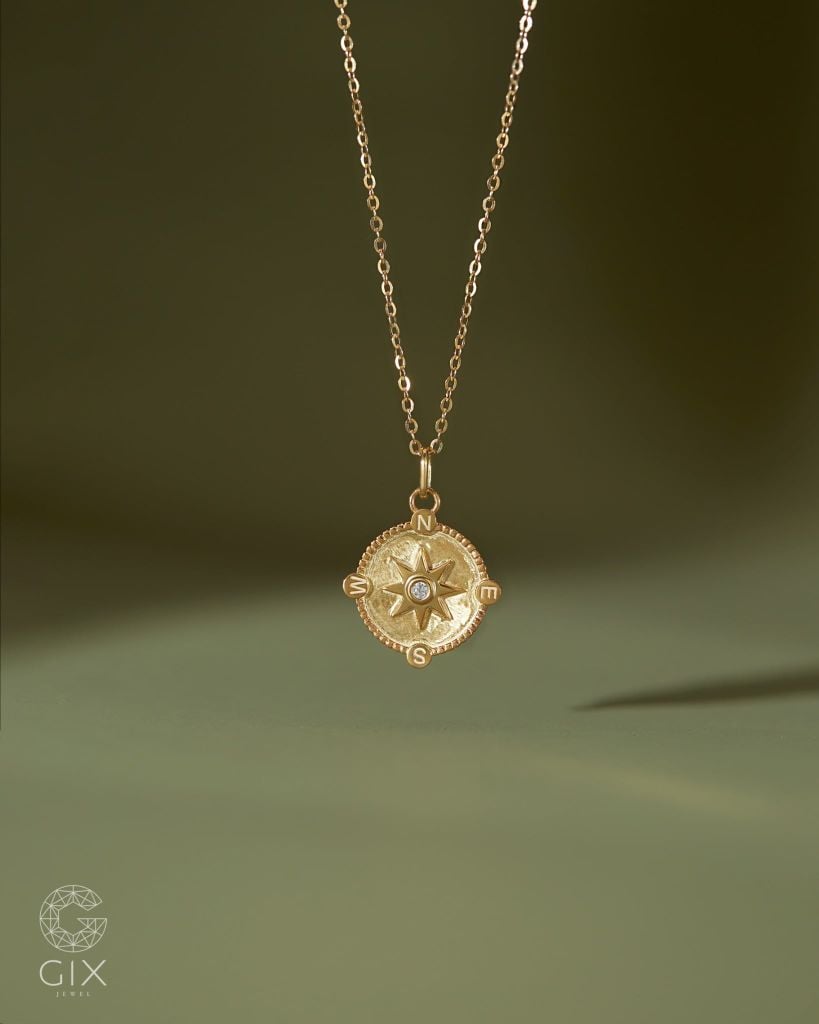  Dây chuyền la bàn vàng tây 18k & bạc đẹp cho nam nữ | Gixjewel 