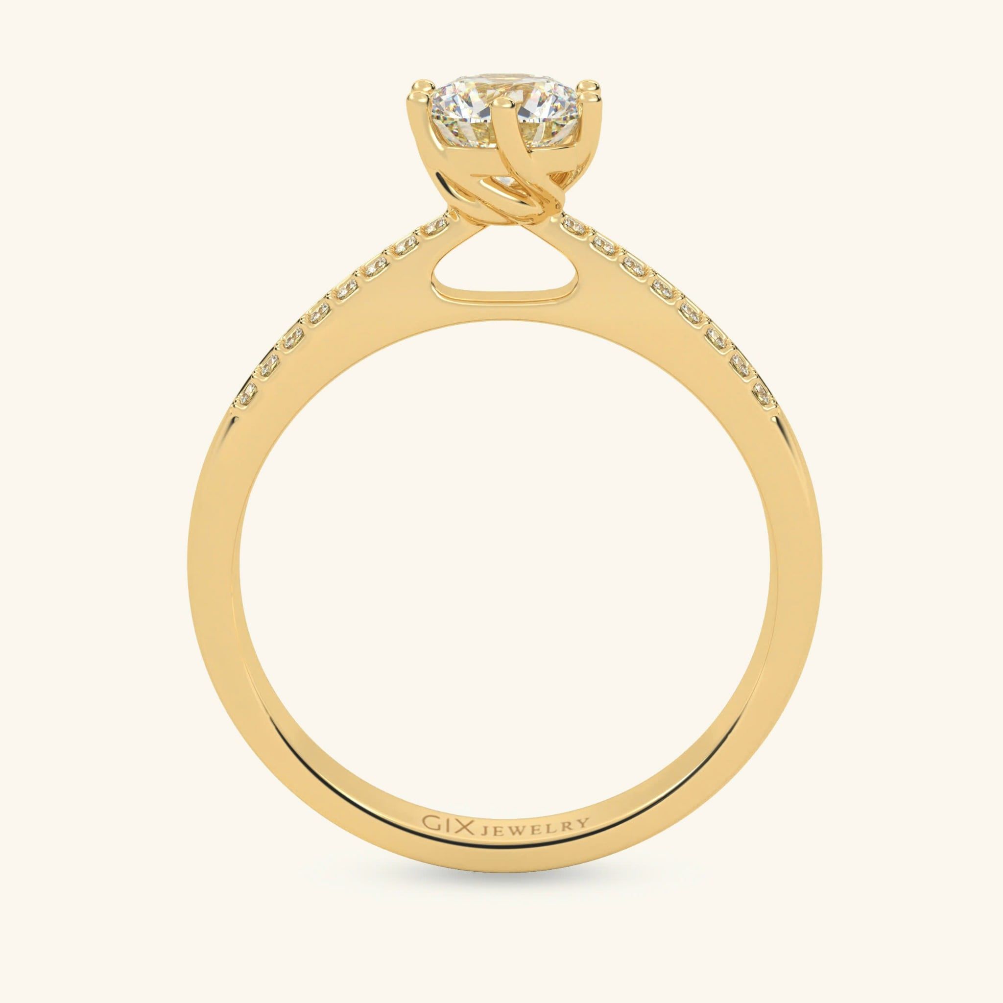  Nhẫn đính hôn vàng 14k Woven Light | Gix Jewel 