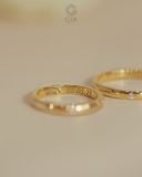  Nhẫn cưới trơn vàng 18k khắc tên theo yêu cầu - GCR25050191 | Gix Jewel 