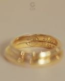  Nhẫn cưới trơn vàng 18k khắc tên theo yêu cầu - GCR25050191 | Gix Jewel 