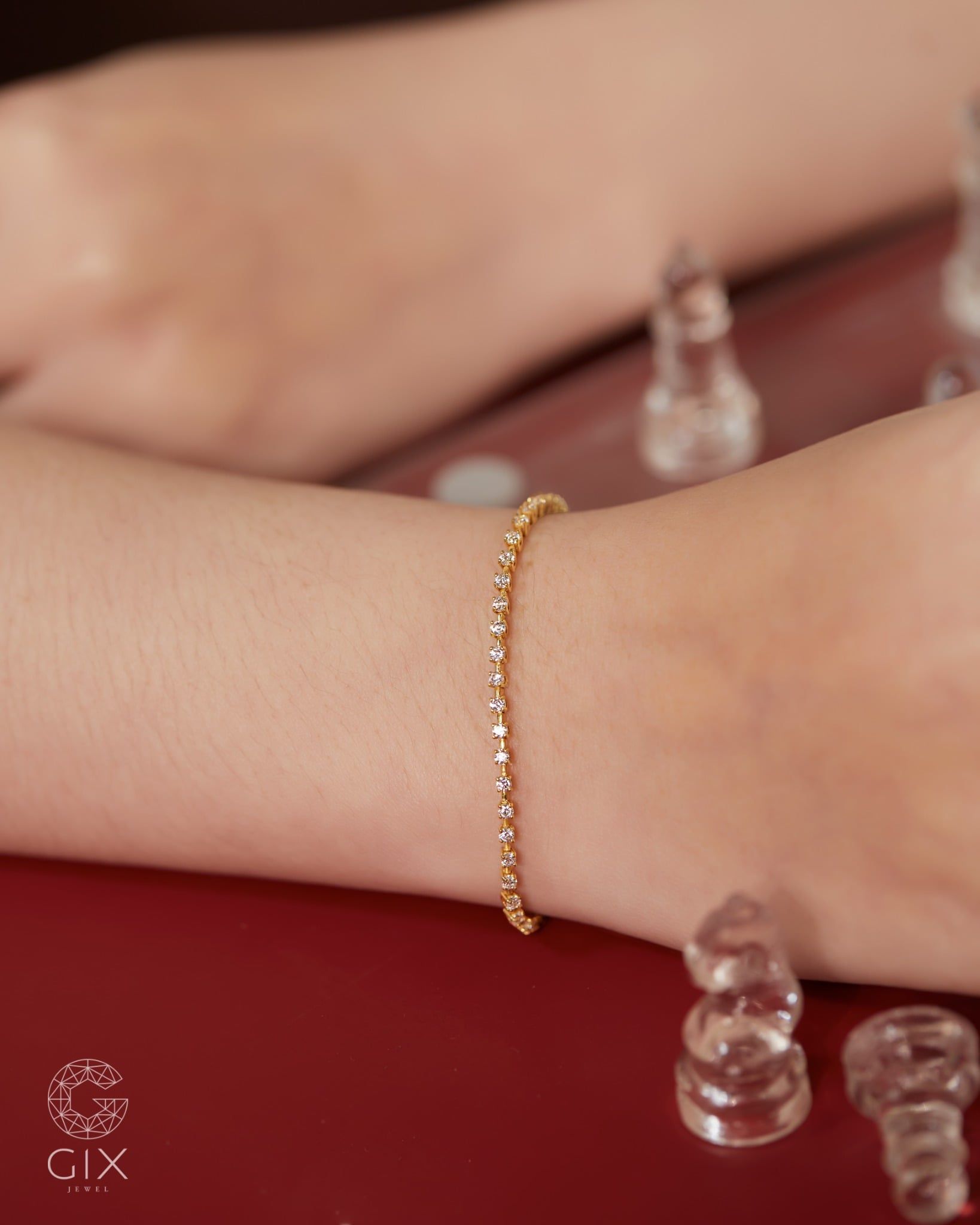  Lắc tay tennis nữ đính đá cao cấp | Gix Jewel 
