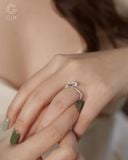  Nhẫn cầu hôn Twist vàng tây 18k đính kim cương | Gix Jewel 