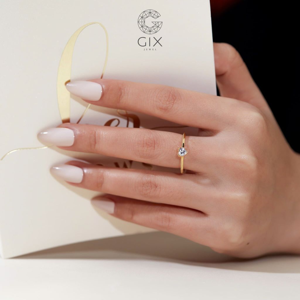  Nhẫn cầu hôn vàng 18k Heart Beat | Gix Jewel 