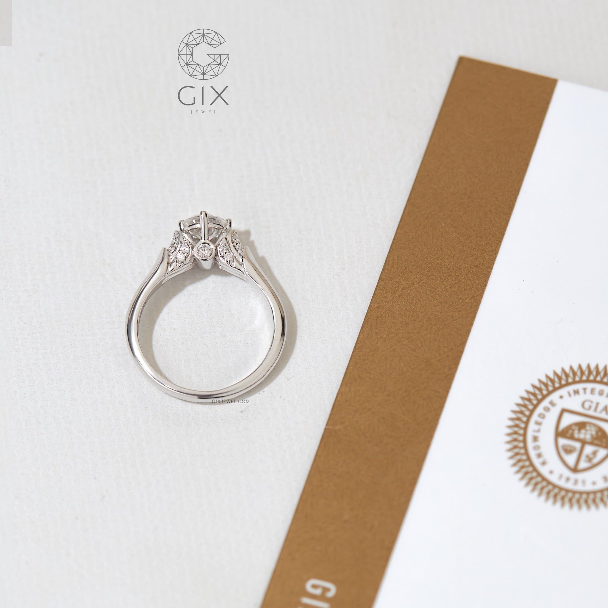  Nhẫn cầu hôn vàng 14k Ribbon Promise | Gix Jewel 