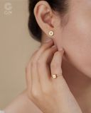  [CÓ SẴN] Nhẫn mặt rubik xoay vàng hồng 14k - ni 4 