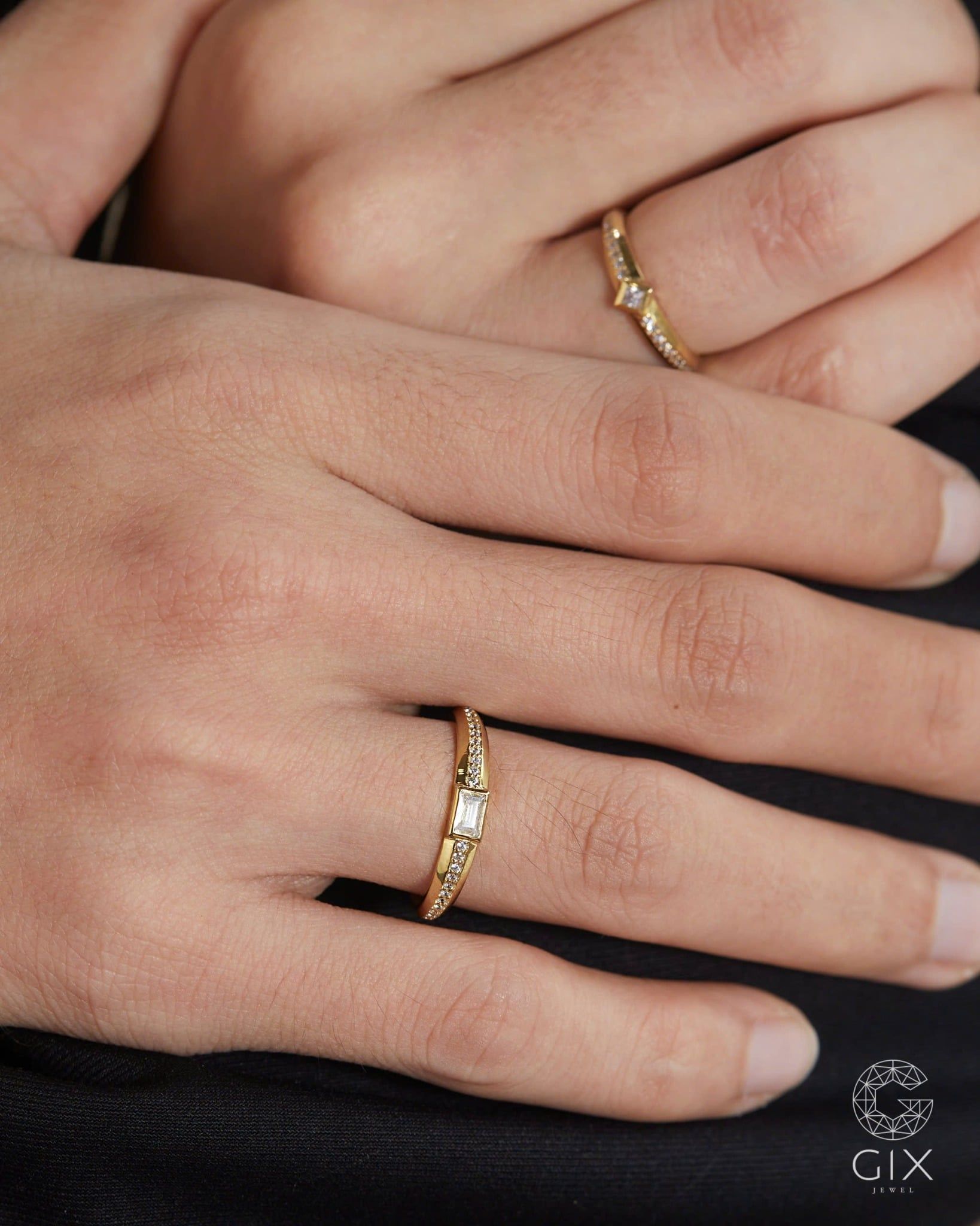  Nhẫn cưới vàng 14k thiết kế riêng - GCR25050147 | Gix Jewel 