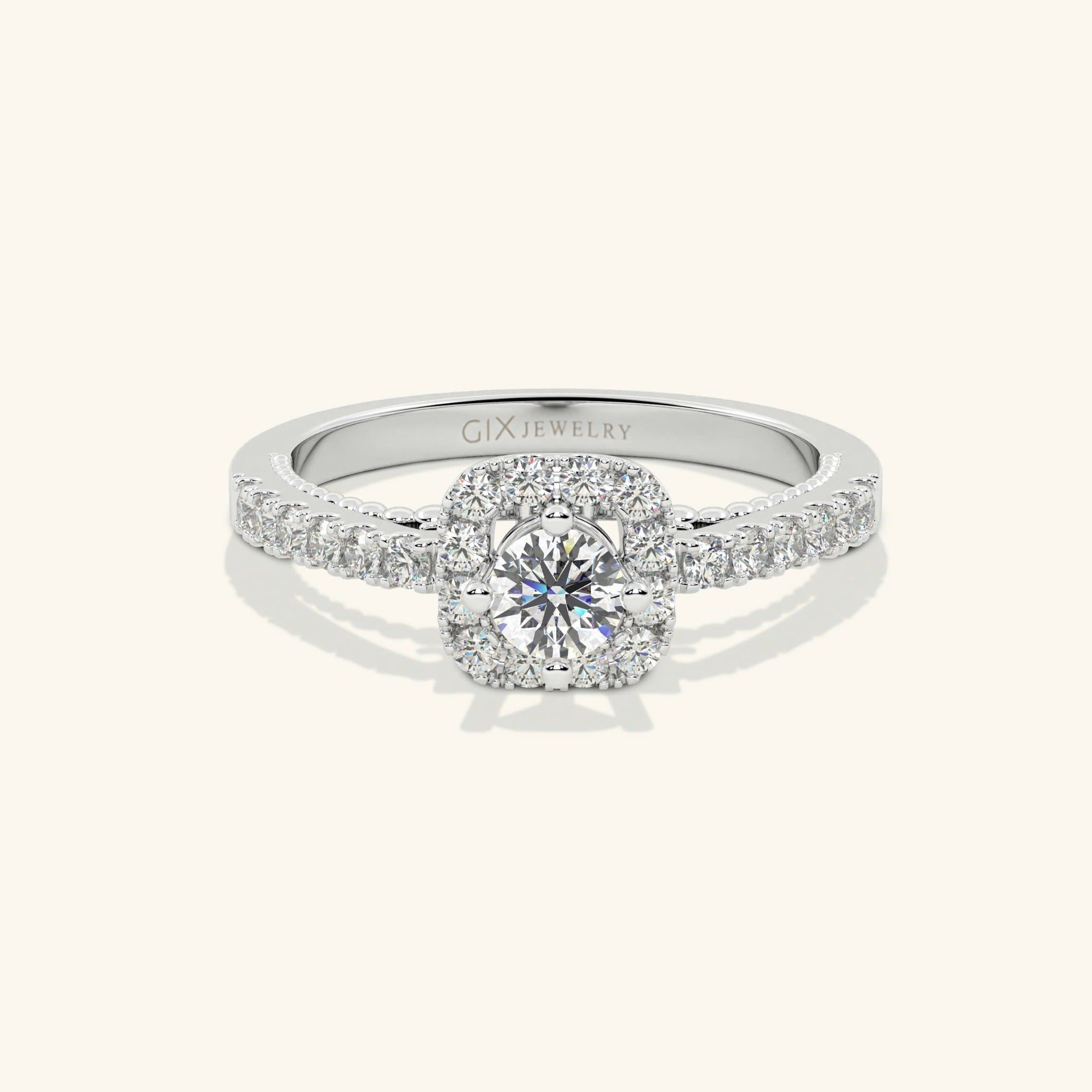  Nhẫn cầu hôn bạc Halo Promise | Gix Jewelry 