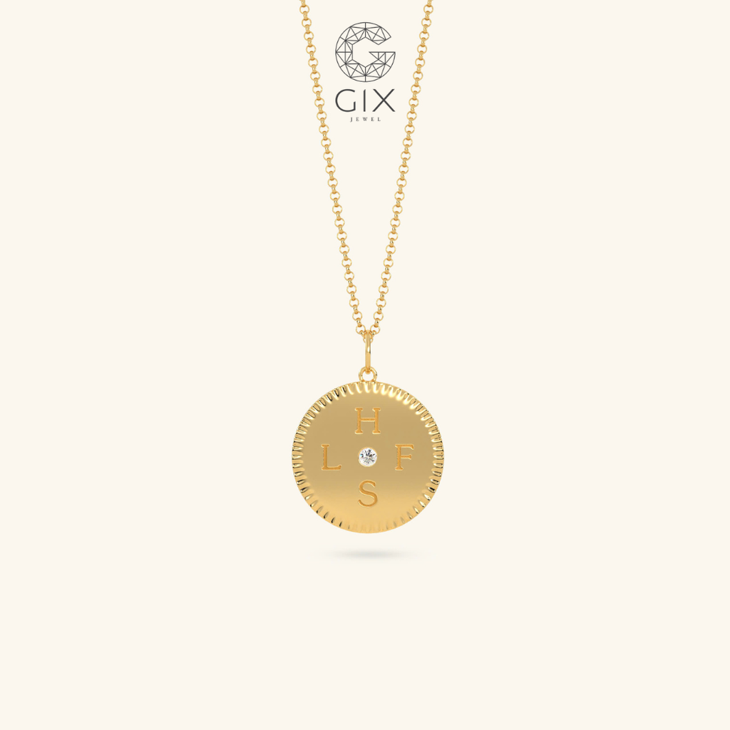  Dây chuyền mặt tròn khắc theo yêu cầu - GNL25050309 | Gix Jewel 