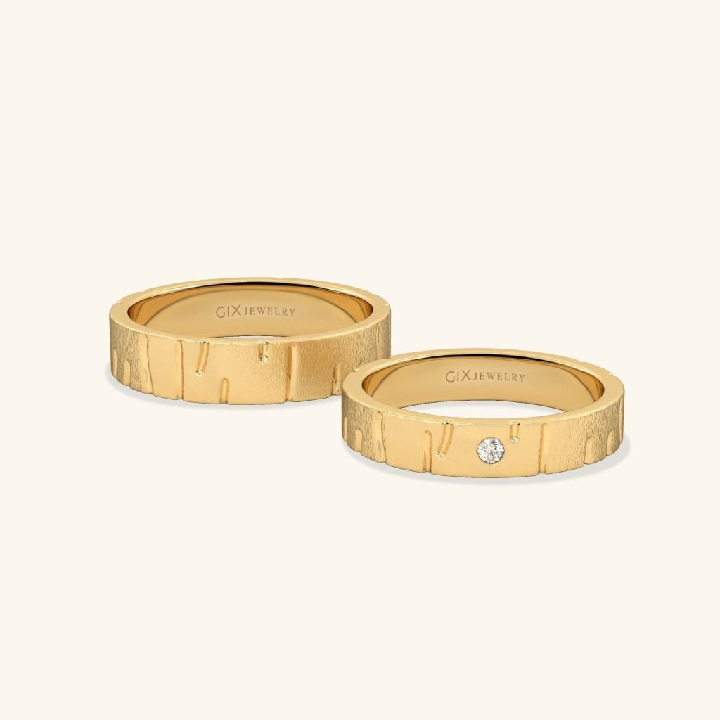 Nhẫn cưới vàng 18k thiết kế riêng - GCR25050274 | Gix Jewel