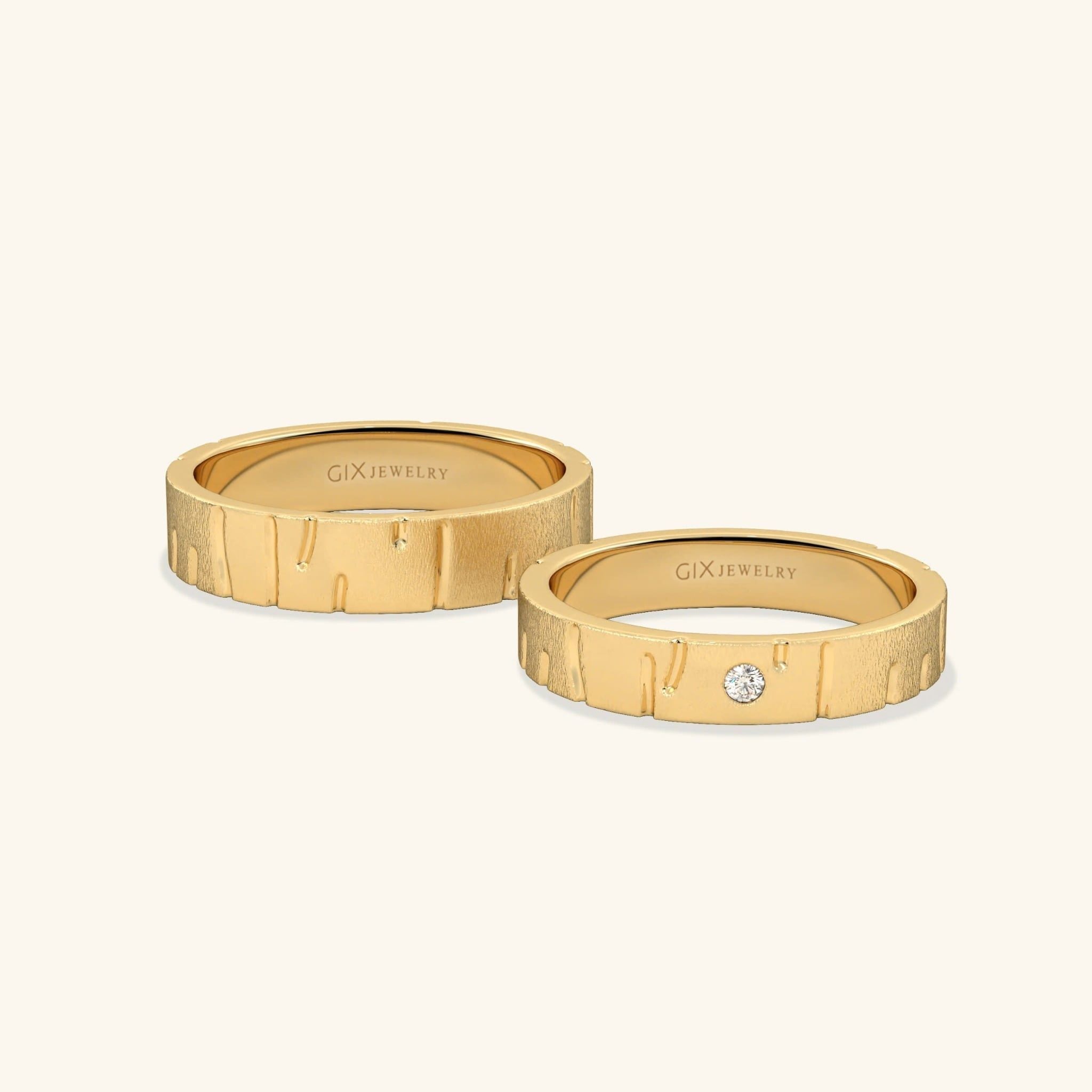  Nhẫn cưới vàng 18k thiết kế riêng - GCR25050274 | Gix Jewel 