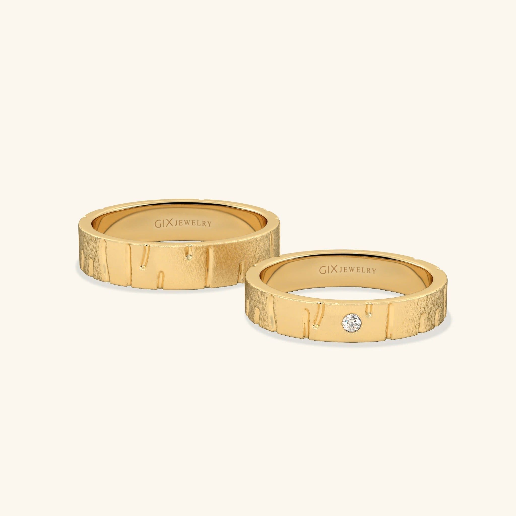  Nhẫn cưới vàng 10k thiết kế riêng - GCR25050274 | Gix Jewel 