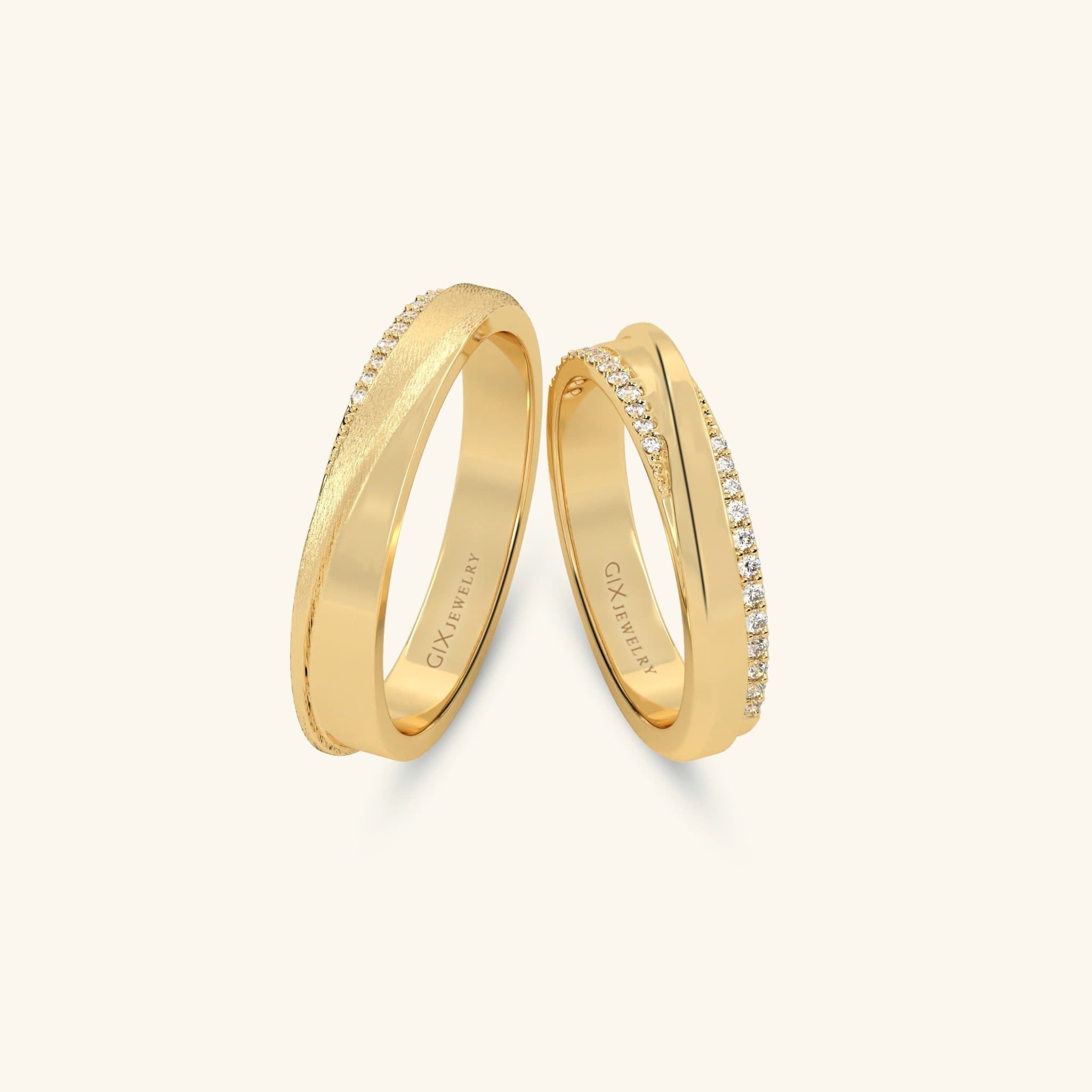  Nhẫn cưới vàng 18k thiết kế riêng - GCR25050271 | Gix Jewel 