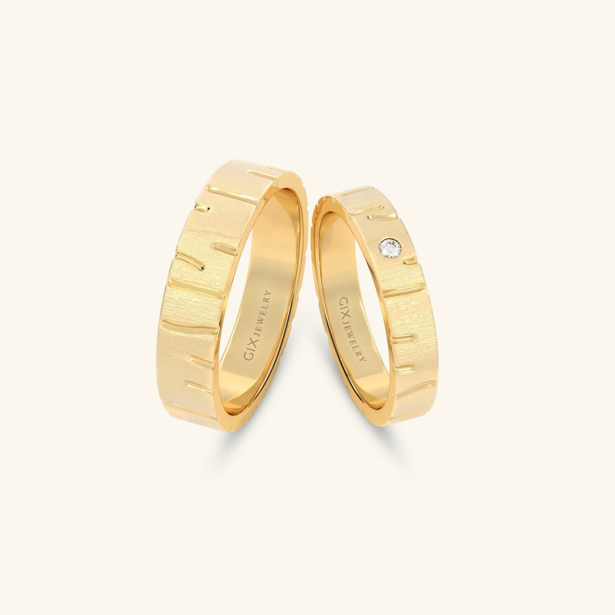  Nhẫn cưới vàng 18k thiết kế riêng - GCR25050274 | Gix Jewel 