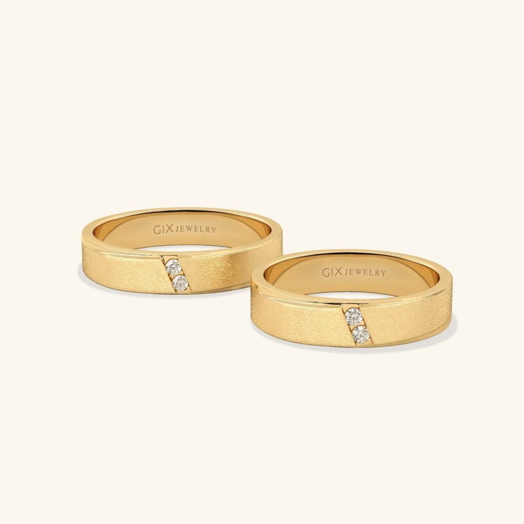 Nhẫn cưới vàng 18k thiết kế riêng - GCR25050267 | Gix Jewel