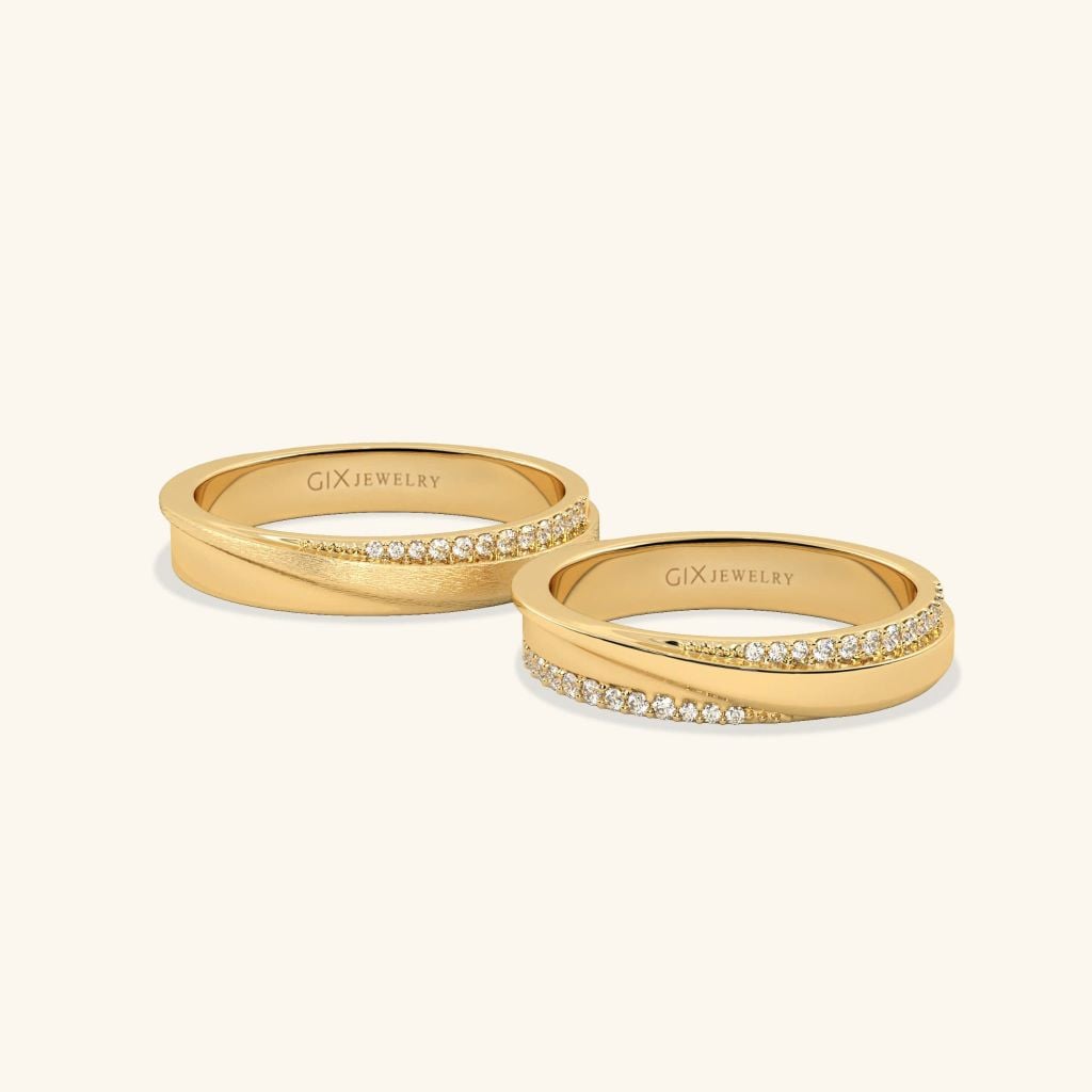 Nhẫn cưới vàng 18k thiết kế riêng - GCR25050271 | Gix Jewel