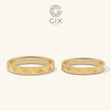  Nhẫn cưới vàng 18K khắc hoa văn đẹp Gix - GCR25050079 