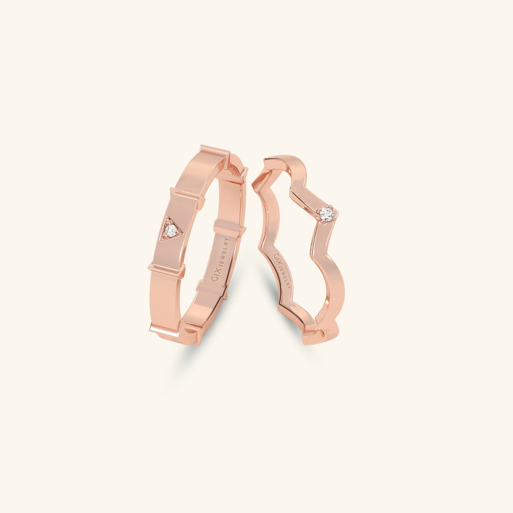  Nhẫn cưới vàng 18k thiết kế riêng - GCR25050264 | Gix Jewel 