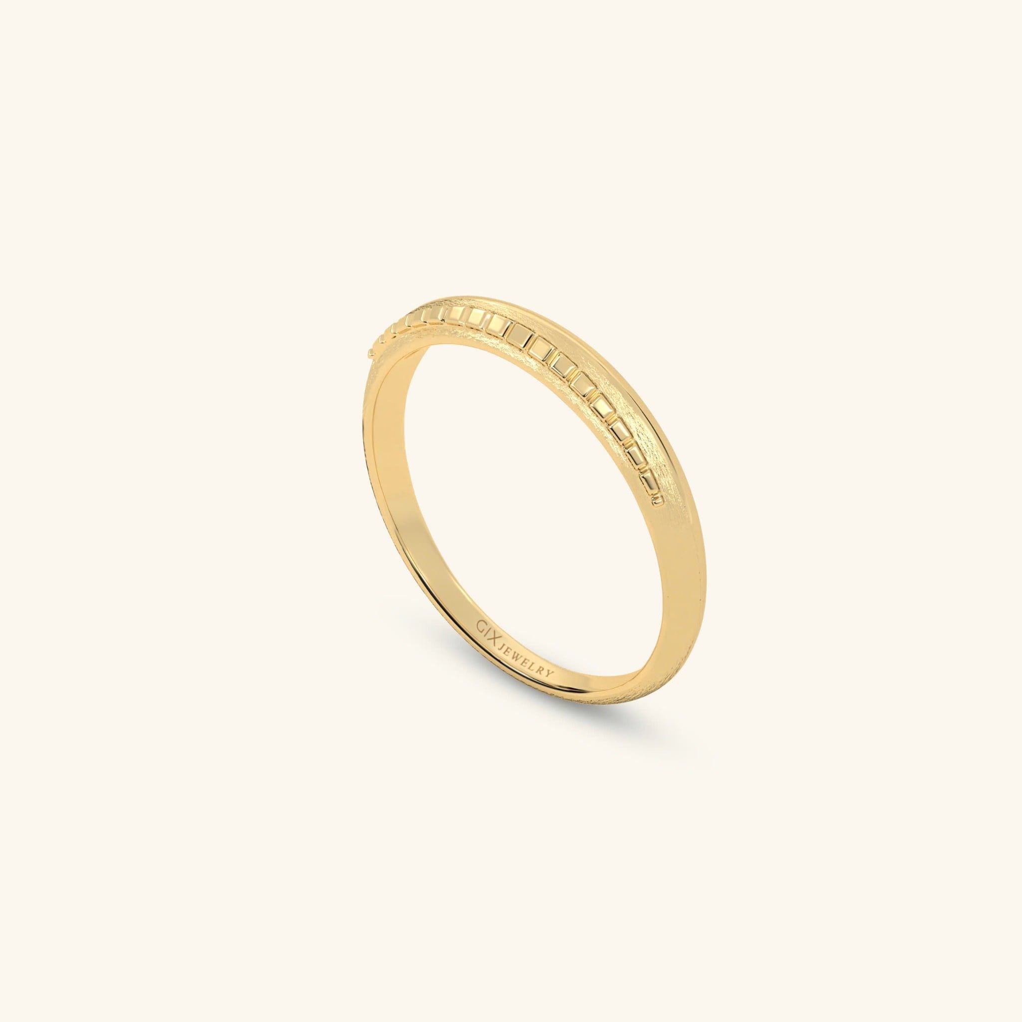  Nhẫn cưới vàng 10k thiết kế riêng - GCR25050275 | Gix Jewel 