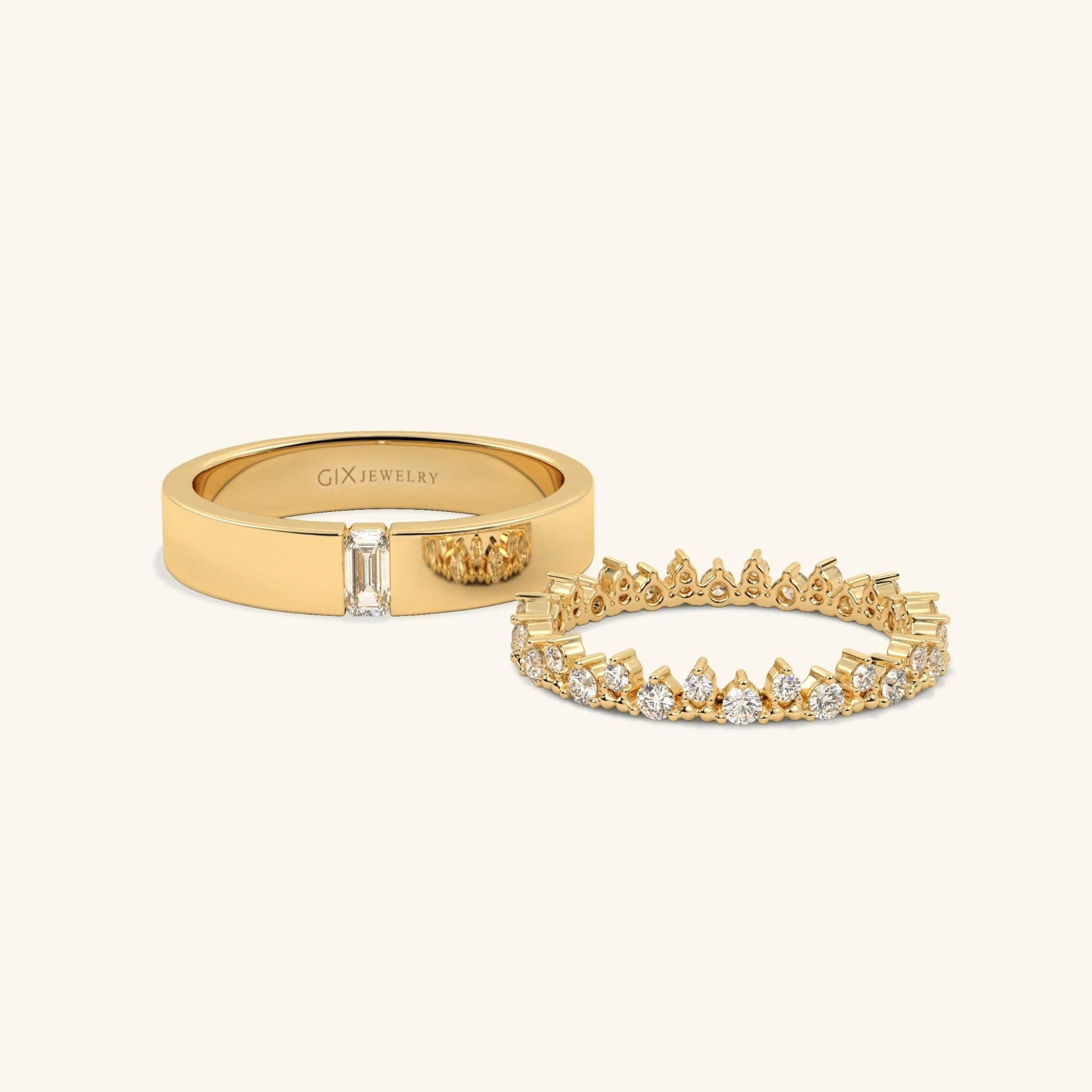  Nhẫn cưới vàng 14k thiết kế riêng - GCR25050266 | Gix Jewel 