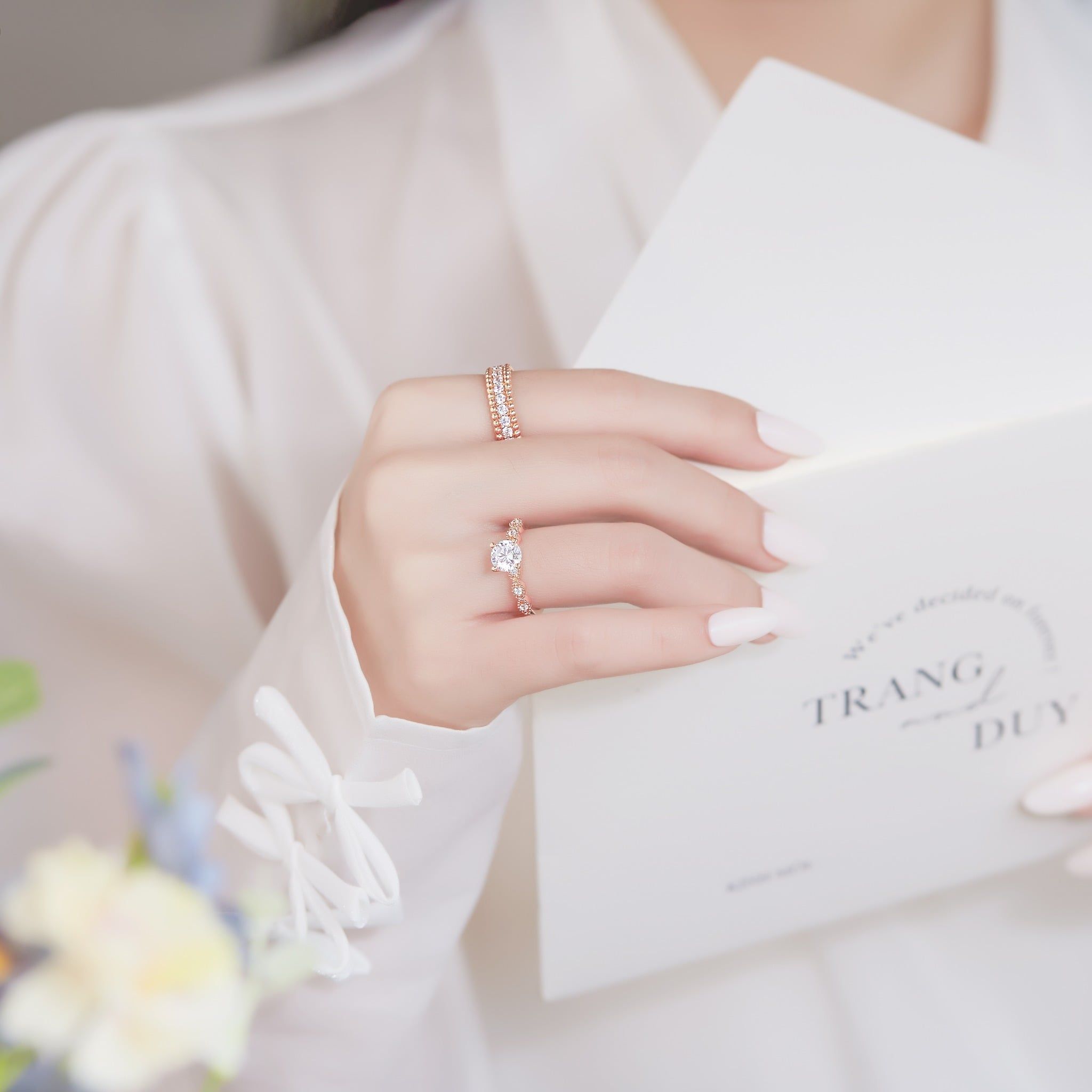  Nhẫn đính hôn vàng 10k Golden Vow | Gixjewelry 