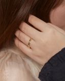  Nhẫn cưới vàng tây thiết kế khắc số la mã - GCR25050224 | Gix Jewel 