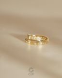  Nhẫn cưới vàng tây thiết kế khắc số la mã - GCR25050224 | Gix Jewel 