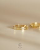  Nhẫn cưới vàng tây thiết kế khắc số la mã - GCR25050224 | Gix Jewel 