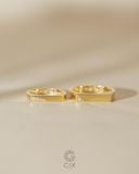  Nhẫn cưới signet thiết kế đính đá khắc tên - GCR25050223 | Gix Jewel 
