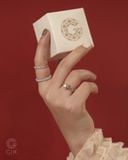  Nhẫn cầu hôn vàng tây kiểu dáng Twist mặt hoa | Gix Jewel 