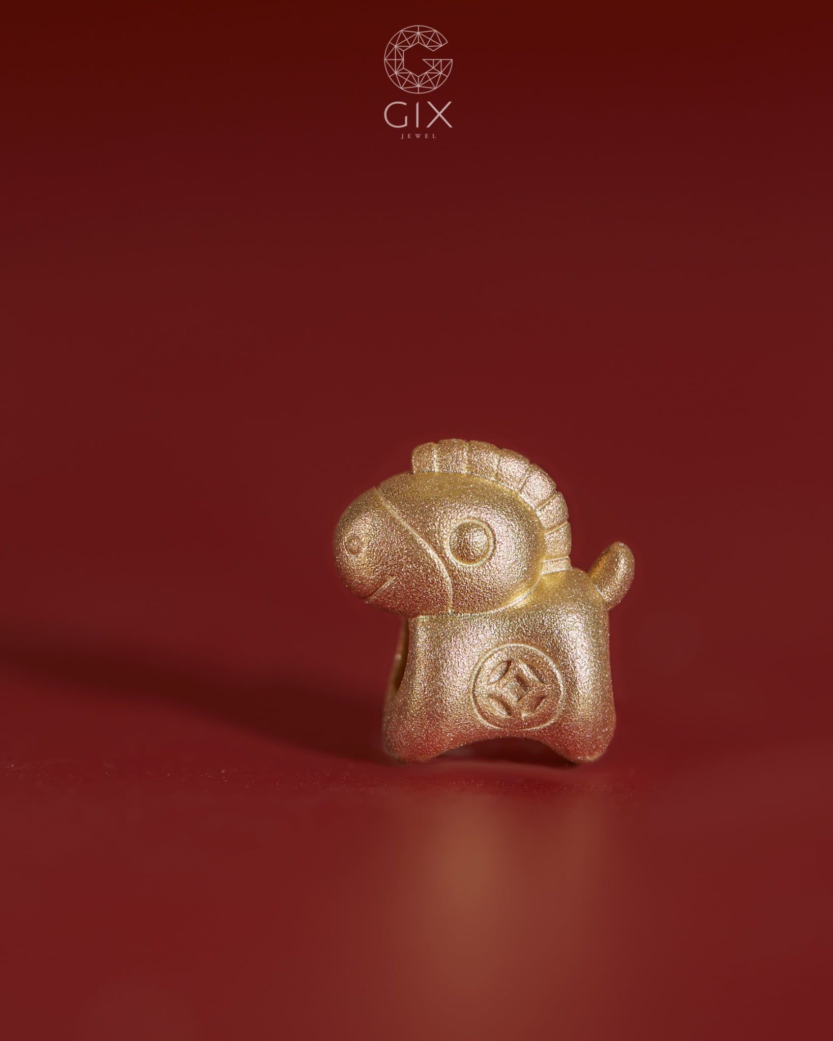  Charm ngựa Kim Mã bạc & vàng 18k | Gix Jewel 