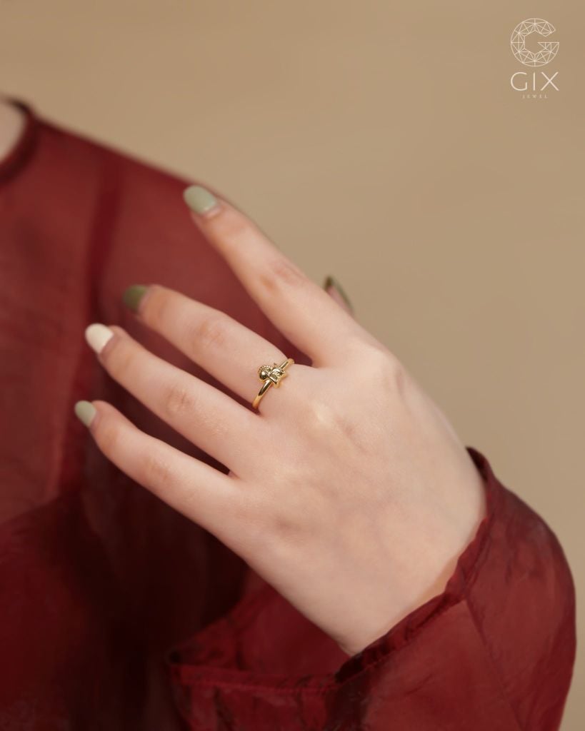 Nhẫn ngựa Kim Mã bạc & vàng tây đẹp | Gix Jewel
