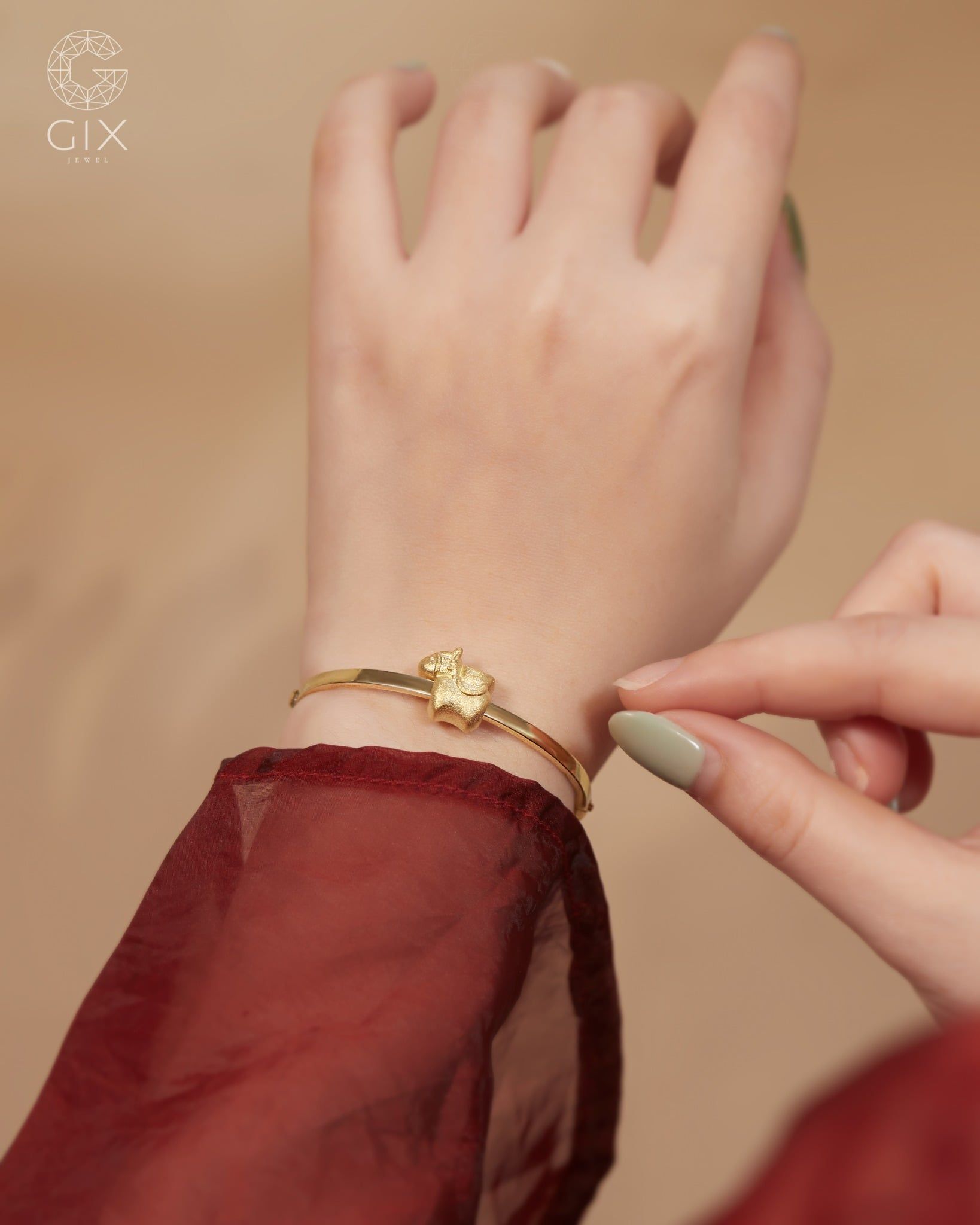  Mặt dây ngựa Tài Mã bạc & vàng 18k | Gix Jewel 
