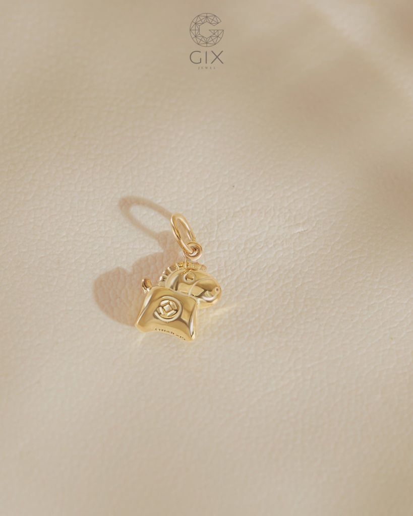  Mặt dây ngựa Kim Mã size 8mm | Gix Jewel 