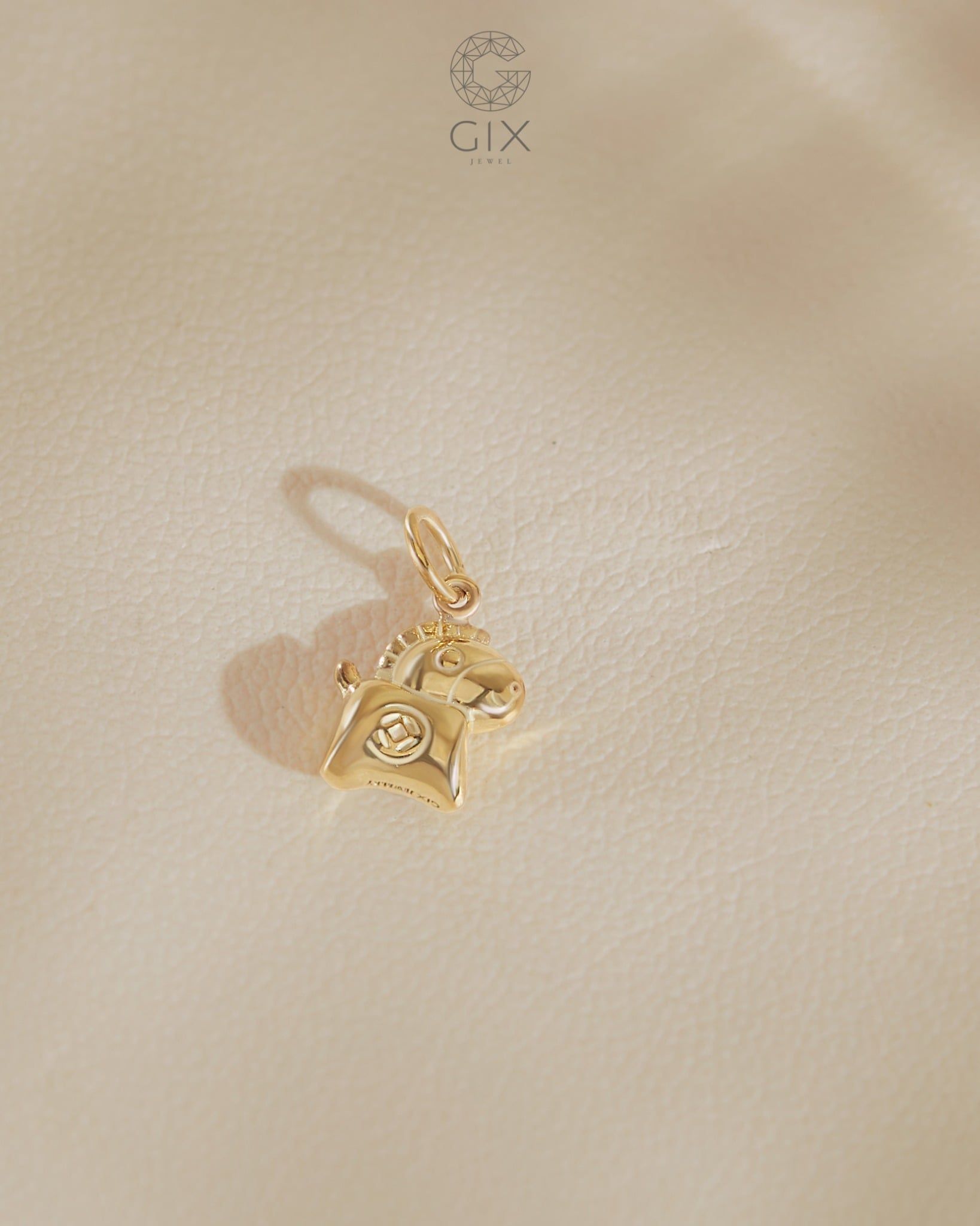  Mặt dây ngựa Kim Mã size 8mm | Gix Jewel 
