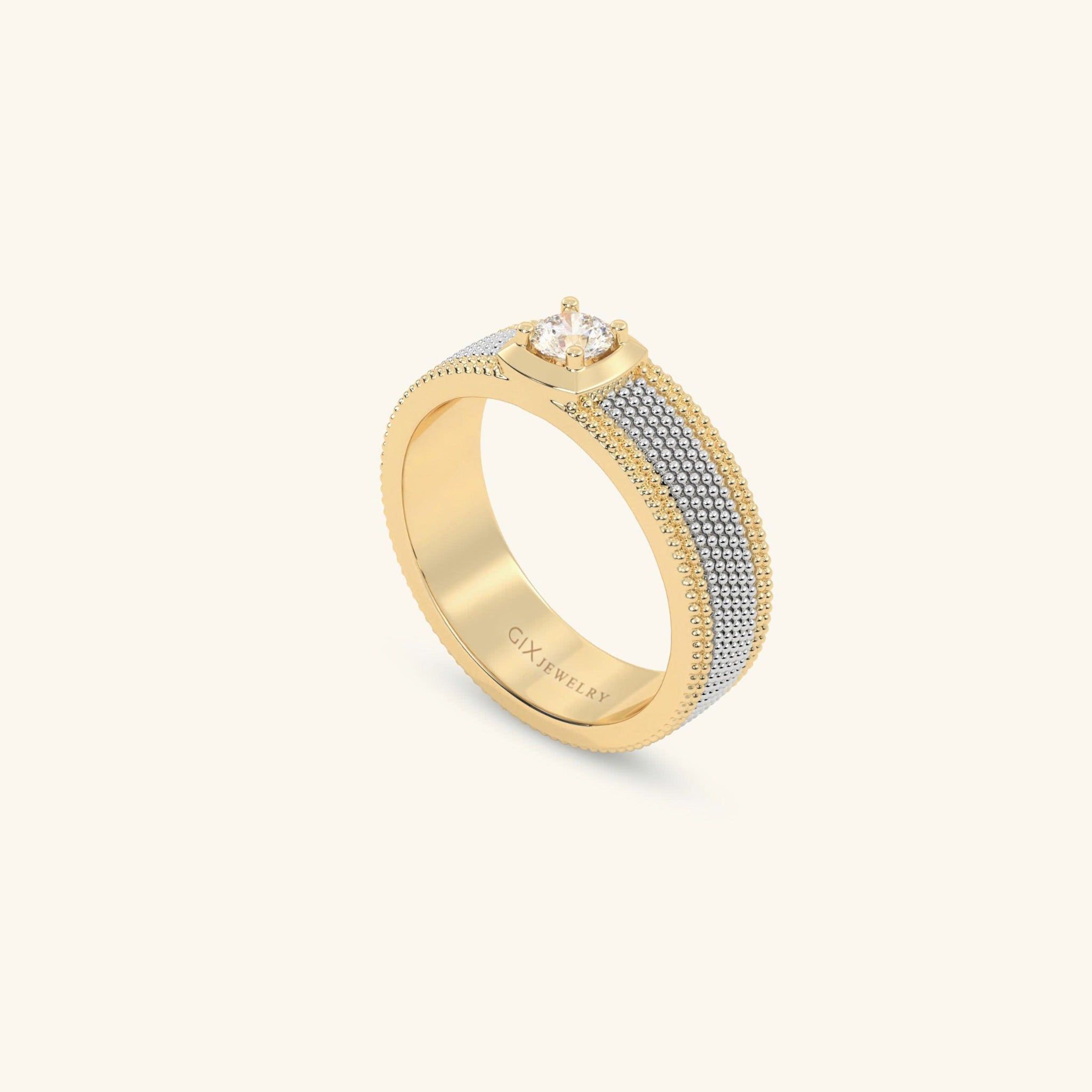  Nhẫn cưới vàng 10k thiết kế riêng - GCR25050194 | Gix Jewel 