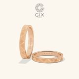  Nhẫn cưới vàng 18K khắc hoa văn đẹp Gix - GCR25050079 