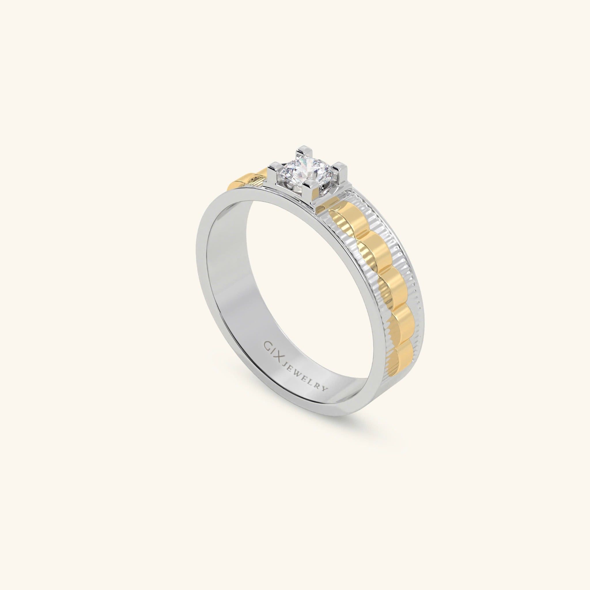  Nhẫn cưới vàng 10k thiết kế riêng - GCR25050254 | Gix Jewel 