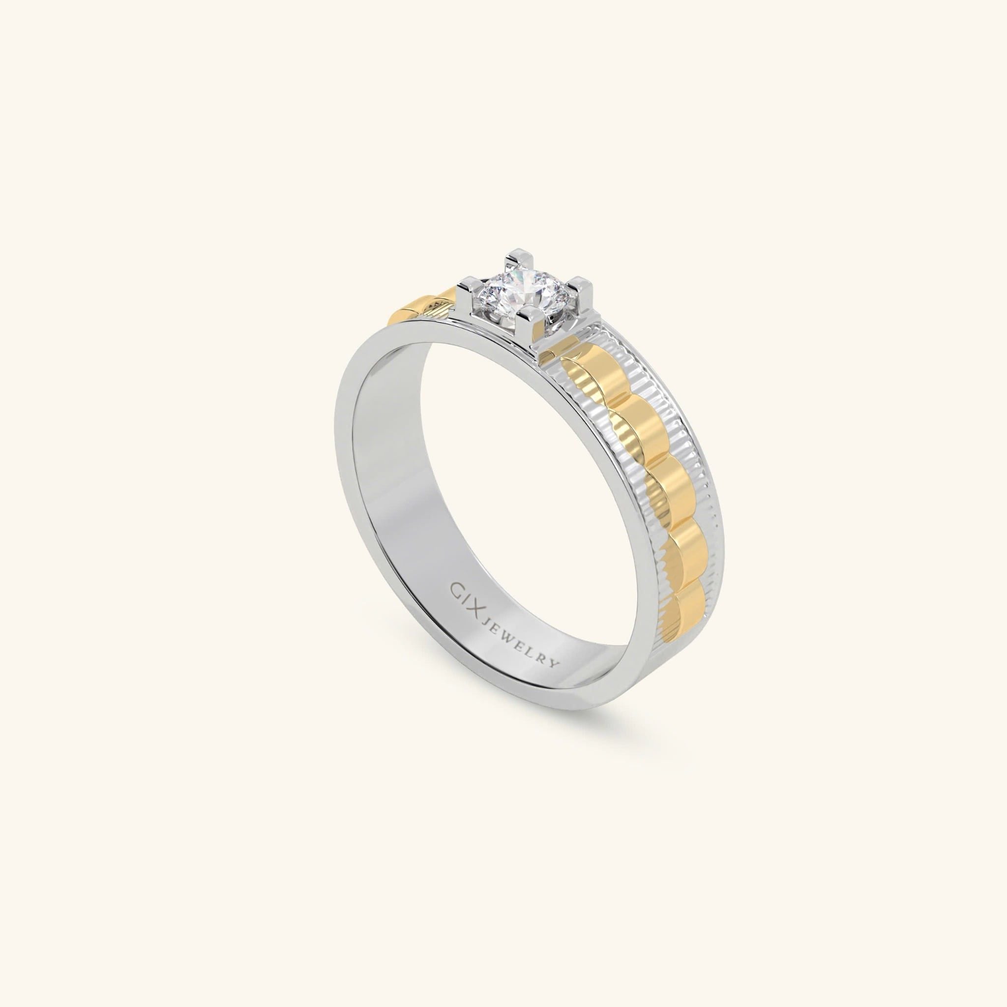  Nhẫn cưới vàng 18k thiết kế riêng - GCR25050254 | Gix Jewel 