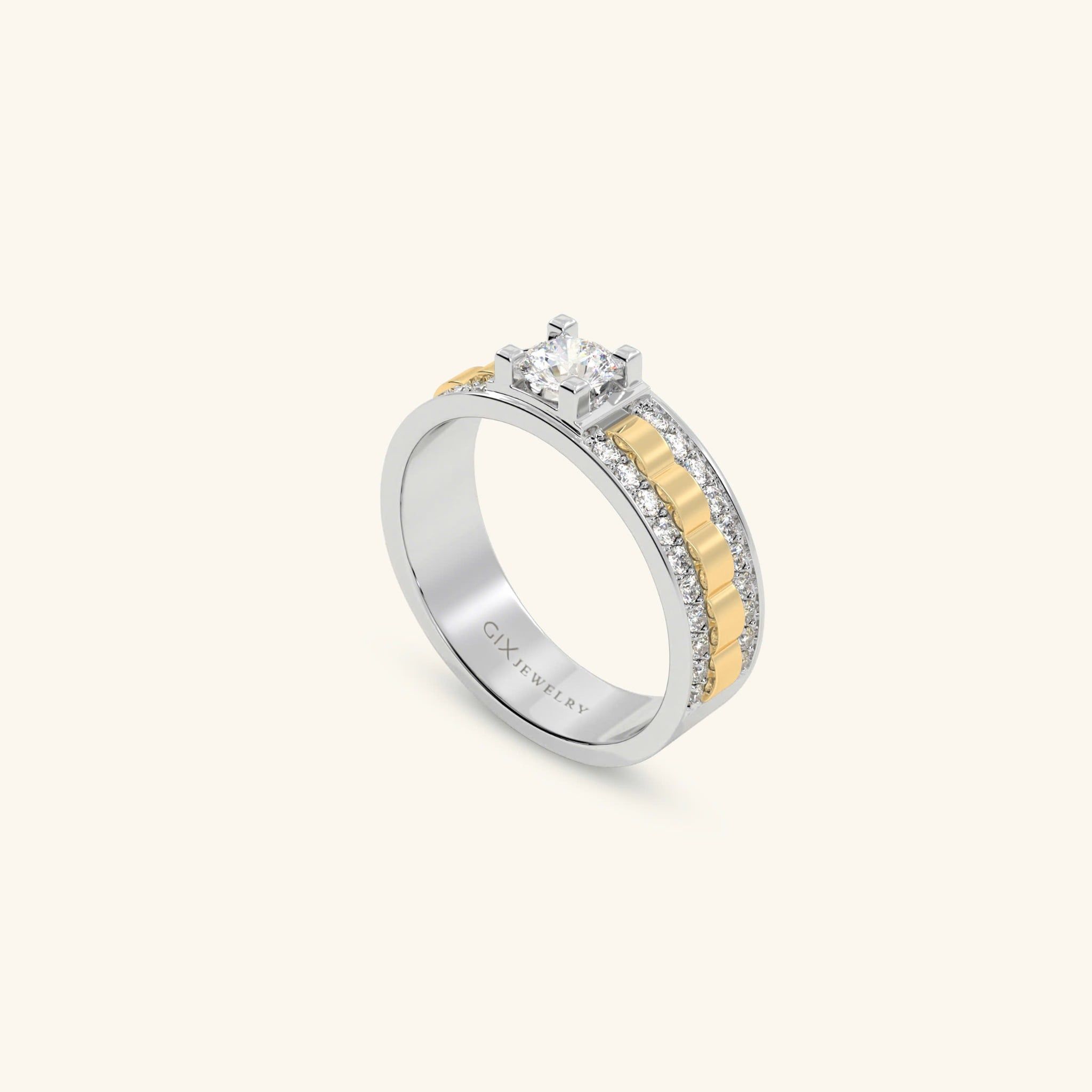  Nhẫn cưới vàng 10k thiết kế riêng - GCR25050254 | Gix Jewel 