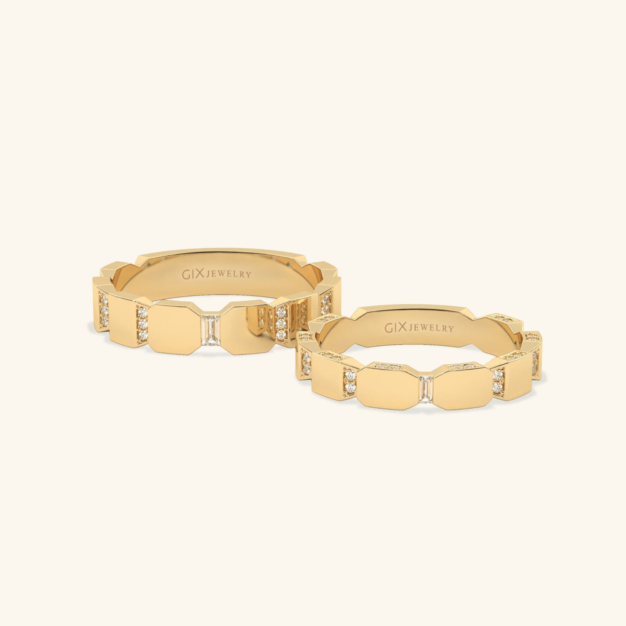  Nhẫn cưới vàng 18k thiết kế riêng - GCR25050253 | Gix Jewel 