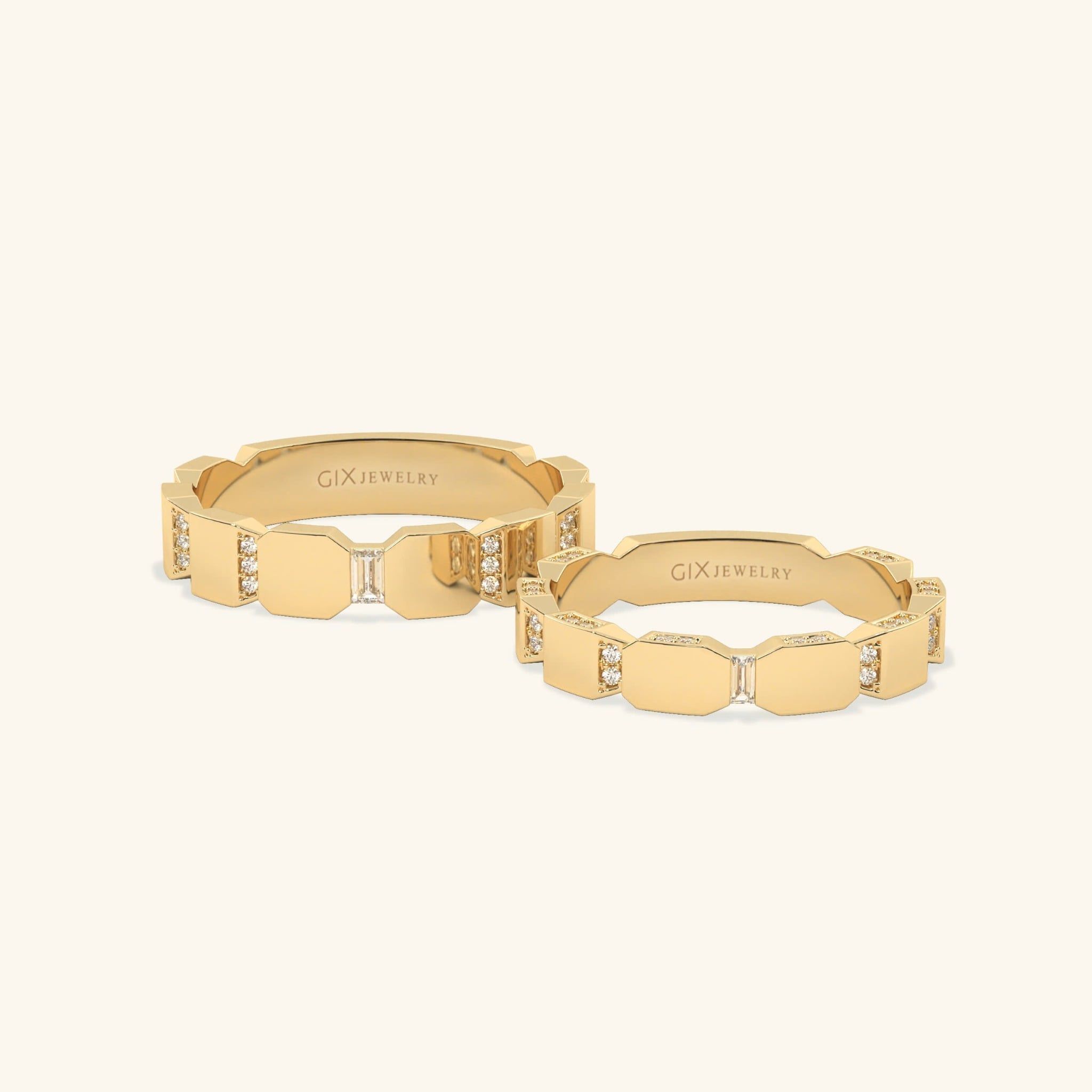  Nhẫn cưới vàng 14k thiết kế riêng - GCR25050253 | Gix Jewel 