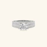  Nhẫn nữ chấu cao đính đá tấm - GNN25050194 | Gix Jewel 